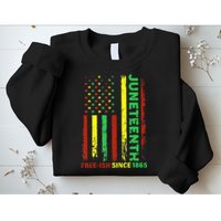 Free Ish Since 1865 With Pan African Flag For Juneteenth Sweatshirt