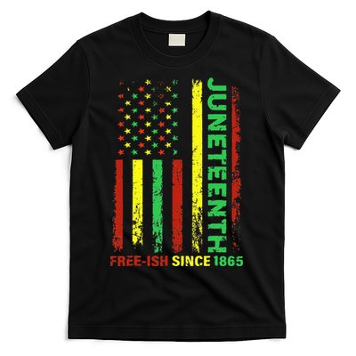 Free Ish Since 1865 With Pan African Flag For Juneteenth T-Shirt