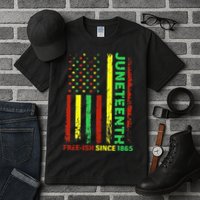 Free Ish Since 1865 With Pan African Flag For Juneteenth Tall T-Shirt