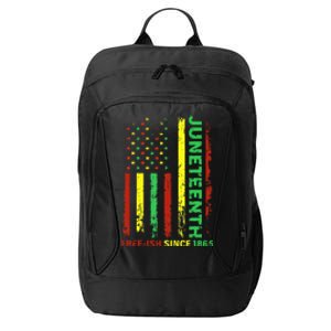 Free Ish Since 1865 With Pan African Flag For Juneteenth City Backpack