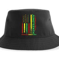 Free Ish Since 1865 With Pan African Flag For Juneteenth Sustainable Bucket Hat