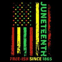 Free Ish Since 1865 With Pan African Flag For Juneteenth Sustainable Bucket Hat