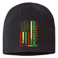 Free Ish Since 1865 With Pan African Flag For Juneteenth Sustainable Beanie