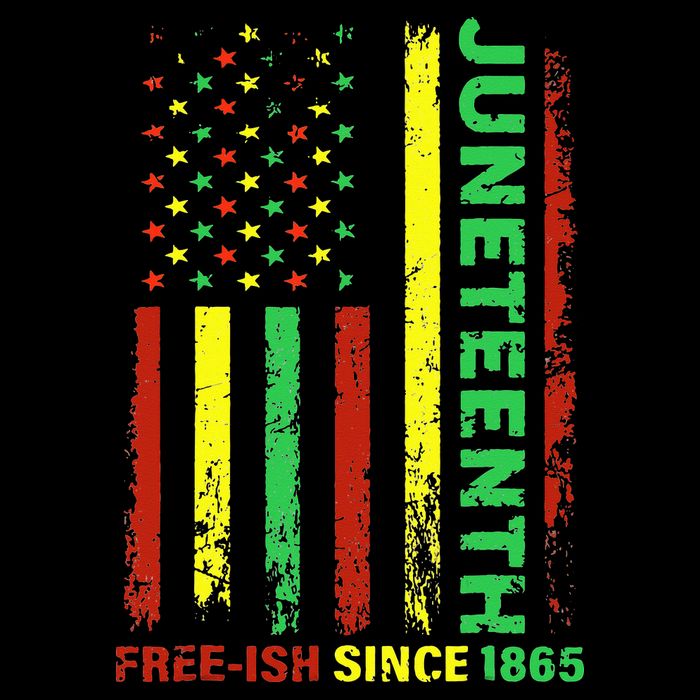 Free Ish Since 1865 With Pan African Flag For Juneteenth Sustainable Beanie