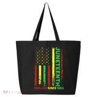 Free Ish Since 1865 With Pan African Flag For Juneteenth 25L Jumbo Tote