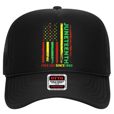 Free Ish Since 1865 With Pan African Flag For Juneteenth Trucker Hat