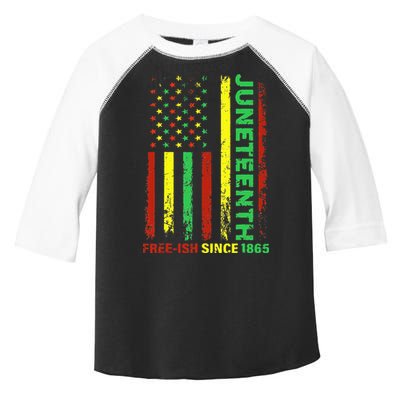 Free Ish Since 1865 With Pan African Flag For Juneteenth Toddler Fine Jersey T-Shirt