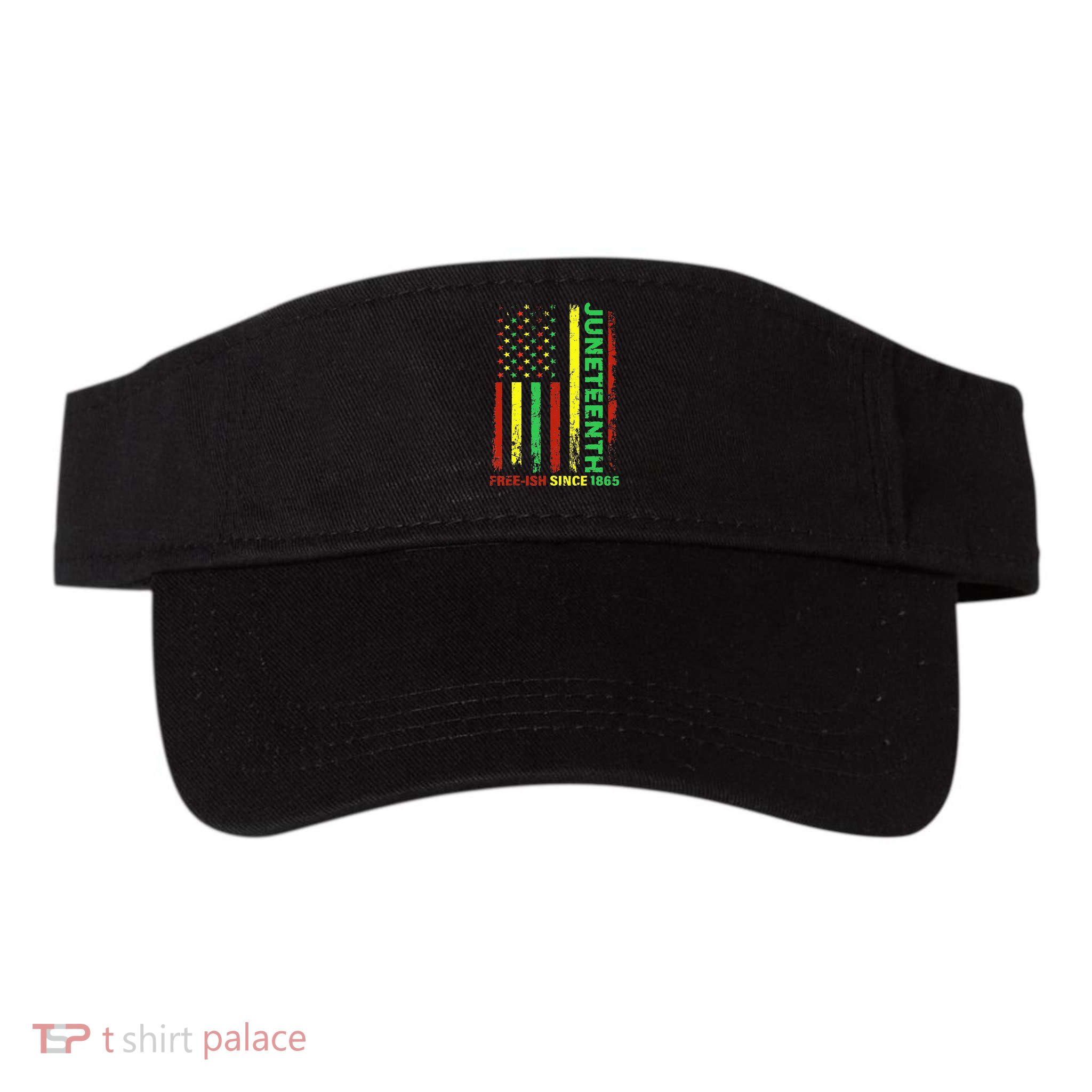 Free Ish Since 1865 With Pan African Flag For Juneteenth Visor
