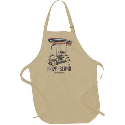 Fripp Island South Carolina Golf Cart Surfer Lowcountry Full-Length Apron With Pockets