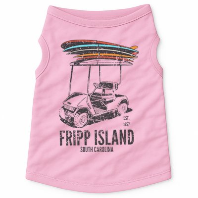 Fripp Island South Carolina Golf Cart Surfer Lowcountry Doggie Tank