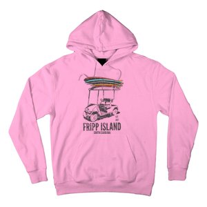 Fripp Island South Carolina Golf Cart Surfer Lowcountry Hoodie