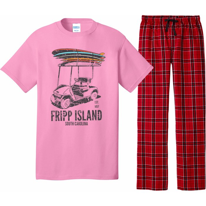 Fripp Island South Carolina Golf Cart Surfer Lowcountry Pajama Set