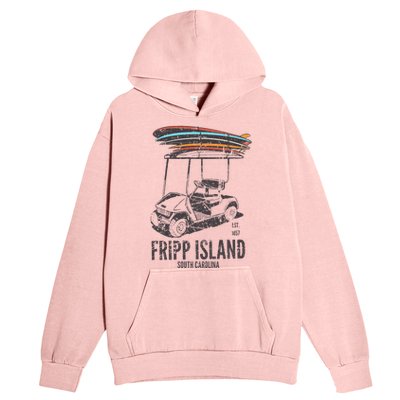 Fripp Island South Carolina Golf Cart Surfer Lowcountry Urban Pullover Hoodie