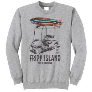 Fripp Island South Carolina Golf Cart Surfer Lowcountry Sweatshirt