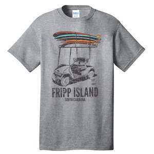 Fripp Island South Carolina Golf Cart Surfer Lowcountry Tall T-Shirt