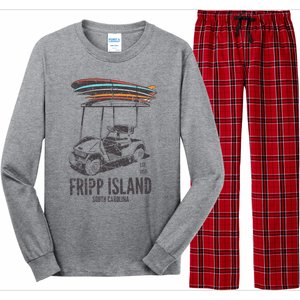 Fripp Island South Carolina Golf Cart Surfer Lowcountry Long Sleeve Pajama Set