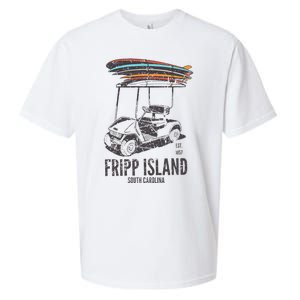 Fripp Island South Carolina Golf Cart Surfer Lowcountry Sueded Cloud Jersey T-Shirt