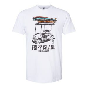 Fripp Island South Carolina Golf Cart Surfer Lowcountry Softstyle CVC T-Shirt