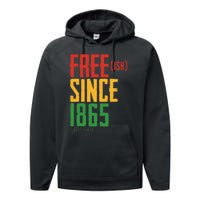 Free Ish Since 1865 African American Freeish Juneteenth Performance Fleece Hoodie