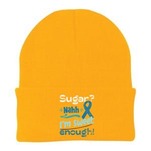 Funny I'm Sweet Enough T1d Diabetes Cute Gift Knit Cap Winter Beanie