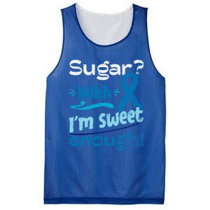 Funny I'm Sweet Enough T1d Diabetes Cute Gift Mesh Reversible Basketball Jersey Tank