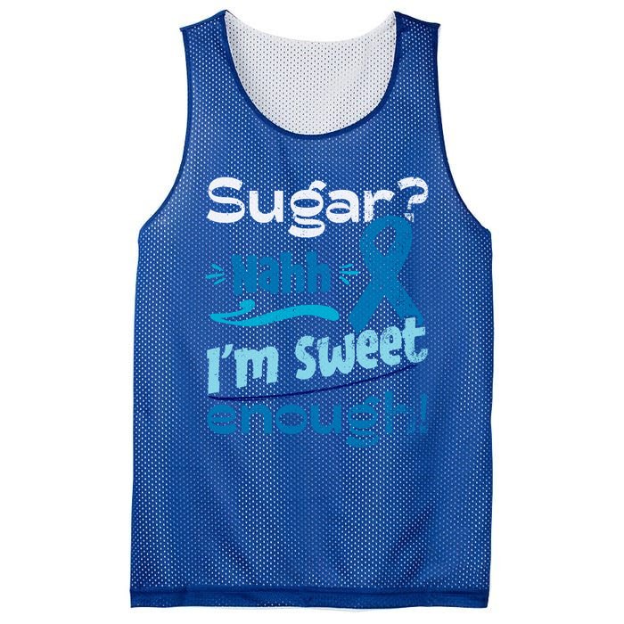 Funny I'm Sweet Enough T1d Diabetes Cute Gift Mesh Reversible Basketball Jersey Tank