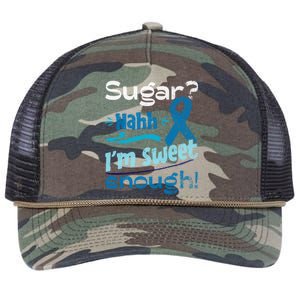 Funny I'm Sweet Enough T1d Diabetes Cute Gift Retro Rope Trucker Hat Cap