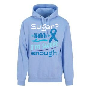 Funny I'm Sweet Enough T1d Diabetes Cute Gift Unisex Surf Hoodie