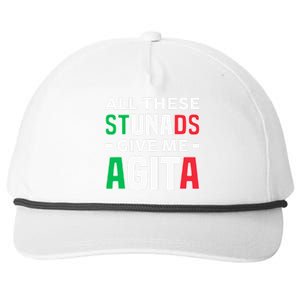 Funny Italian Saying All These Stunads Give Me Agita Snapback Five-Panel Rope Hat