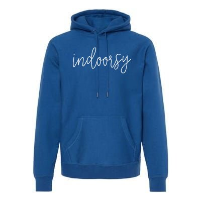 Funny Indoorsy Sarcastic Camping Book Lover Gift Premium Hoodie