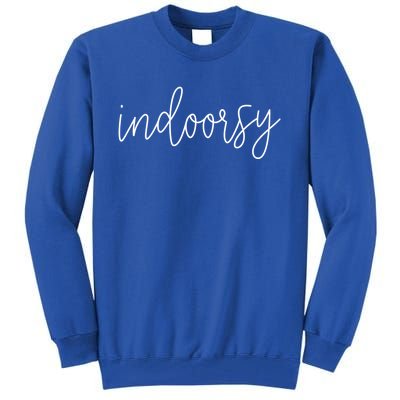 Funny Indoorsy Sarcastic Camping Book Lover Gift Tall Sweatshirt