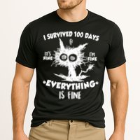 Funny I Survived 100 Days It's Fine I'm Fine Everything Is Fine Performance Shirt