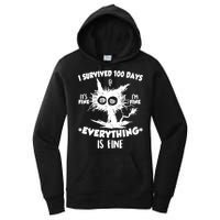 Funny I Survived 100 Days It's Fine I'm Fine Everything Is Fine Women's Pullover Hoodie
