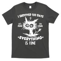 Funny I Survived 100 Days It's Fine I'm Fine Everything Is Fine T-Shirt