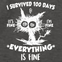 Funny I Survived 100 Days It's Fine I'm Fine Everything Is Fine Vector Backpack