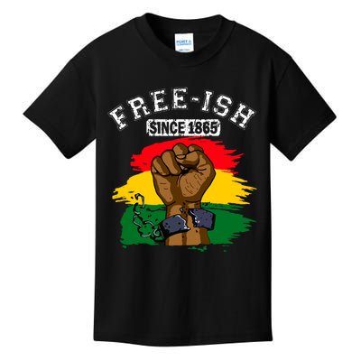 Free Ish Since 1865 Juneteenth Black History Month Kids T-Shirt