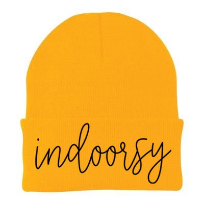 Funny Indoorsy Sarcastic Camping Book Lover Gift Knit Cap Winter Beanie