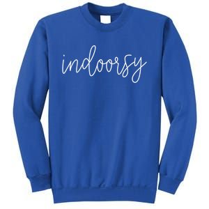 Funny Indoorsy Sarcastic Camping Book Lover Gift Sweatshirt