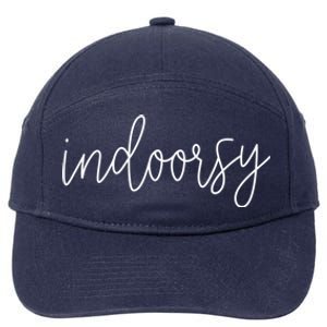 Funny Indoorsy Sarcastic Camping Book Lover Gift 7-Panel Snapback Hat