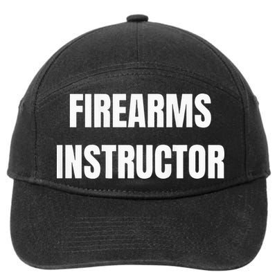 Firearms Instructor Shooting Range Gun Safety Officer 7-Panel Snapback Hat
