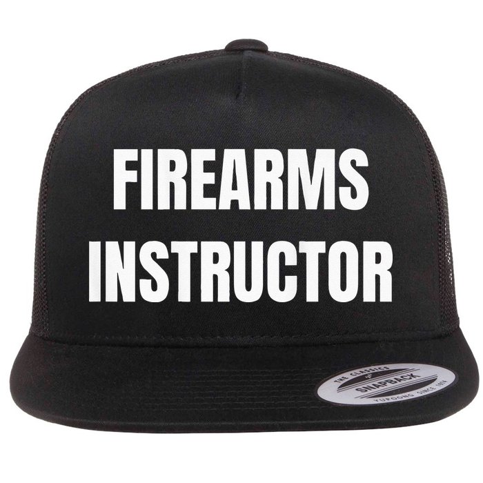 Firearms Instructor Shooting Range Gun Safety Officer Flat Bill Trucker Hat
