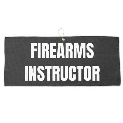 Firearms Instructor Shooting Range Gun Safety Officer Large Microfiber Waffle Golf Towel