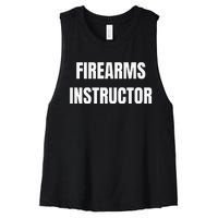 Firearms Instructor Shooting Range Gun Safety Officer Women's Racerback Cropped Tank