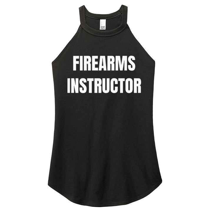Firearms Instructor Shooting Range Gun Safety Officer Women's Perfect Tri Rocker Tank