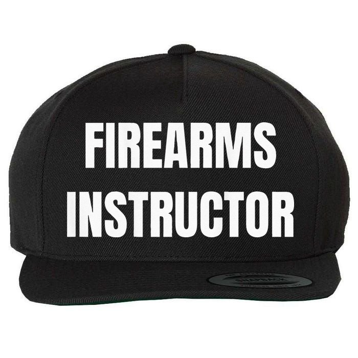 Firearms Instructor Shooting Range Gun Safety Officer Wool Snapback Cap