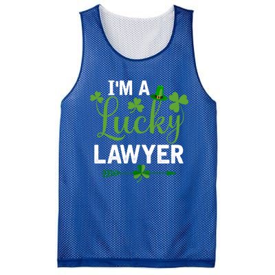 Funny Irish St Patricks Day Costume I'm A Lucky Lawyer Gift Mesh Reversible Basketball Jersey Tank