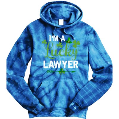 Funny Irish St Patricks Day Costume I'm A Lucky Lawyer Gift Tie Dye Hoodie