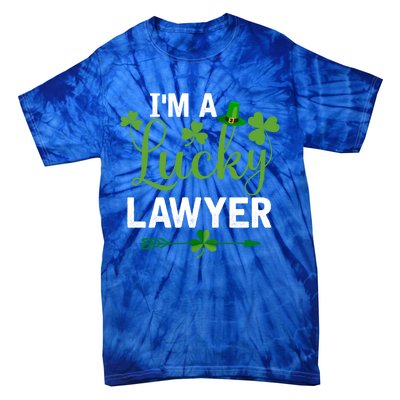 Funny Irish St Patricks Day Costume I'm A Lucky Lawyer Gift Tie-Dye T-Shirt