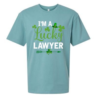 Funny Irish St Patricks Day Costume I'm A Lucky Lawyer Gift Sueded Cloud Jersey T-Shirt