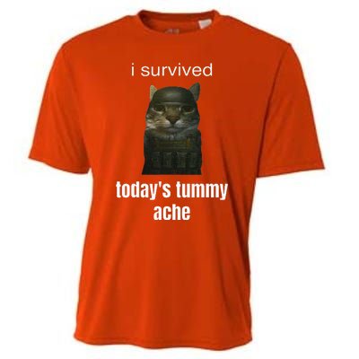 Funny I Survived TodayS Tummy Ache Cooling Performance Crew T-Shirt